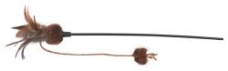 Viftepinne med fjær og sommerfugl 54 cm