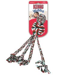 KONG Holiday Wubba Weaver w/rope, small