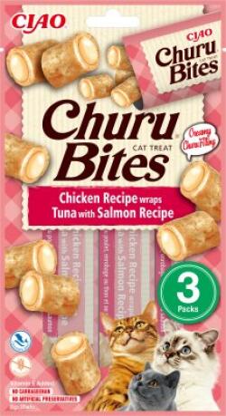 Churu Cat Bites Chicken/Tuna Wrap With Salomon 3St